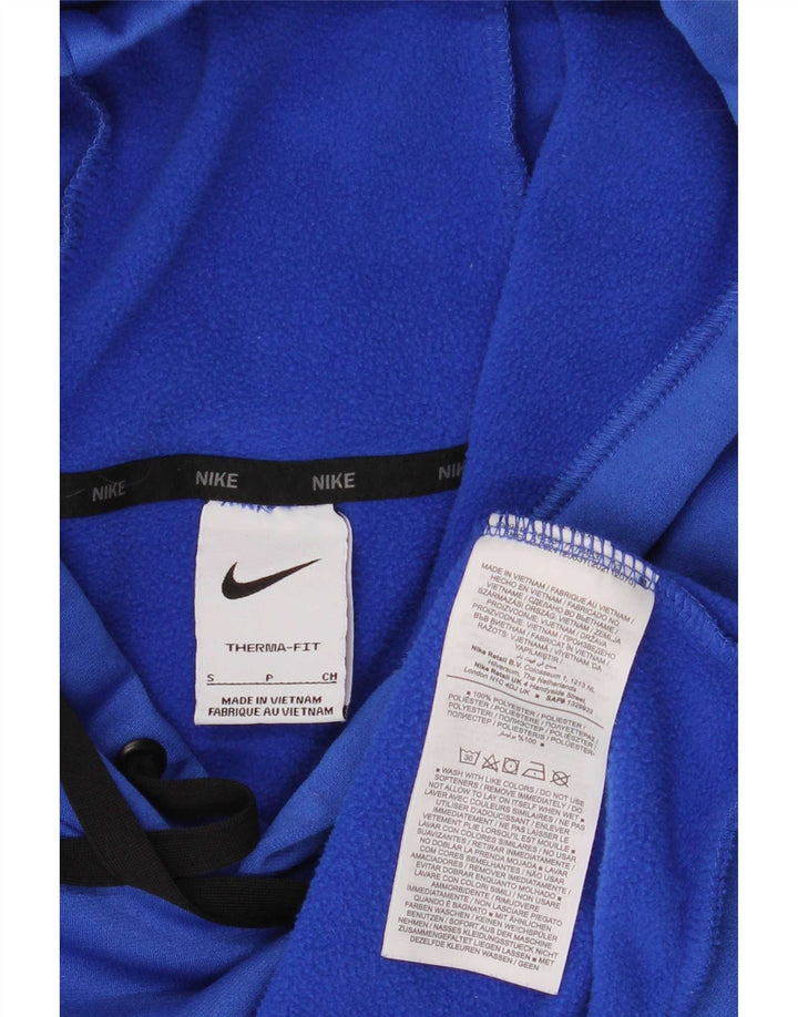 Nike Therma-Fit hættetrøje til mænd, lille blå polyester