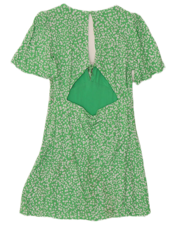 Jack Wills tekjole til kvinder UK 10 Small Green Floral Viscose