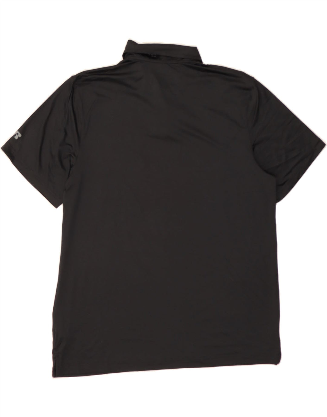 RUSSELL ATHLETIC Mens Dri-Power Polo Shirt Large Black Polyester Vintage Russell Athletic and Second-Hand Russell Athletic from Messina Hembry 