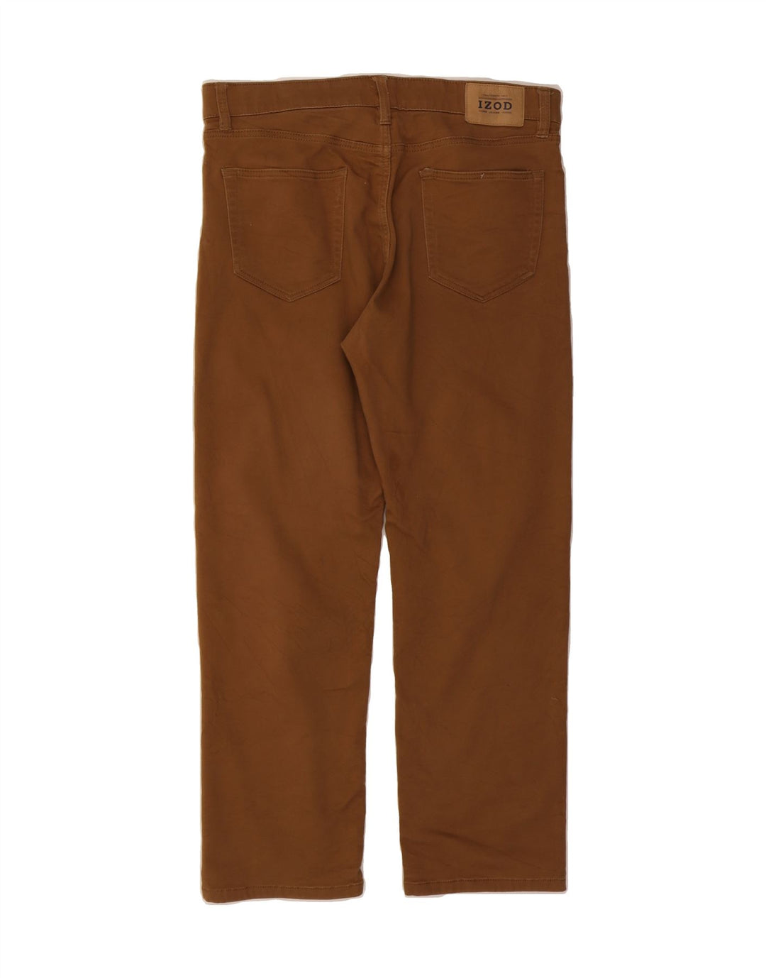 IZOD Mens Regular Fit Casual Trousers W34 L30 Brown Cotton Vintage Izod and Second-Hand Izod from Messina Hembry 