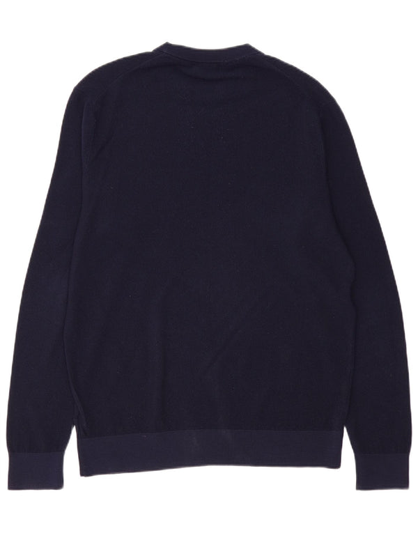 BROOKS BROTHERS Herre trøje med rund hals, medium marineblå merinould