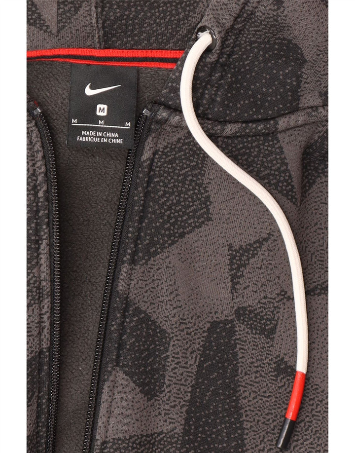 NIKE Hættetrøje med lynlås til mænd mellemgrå Geometrisk