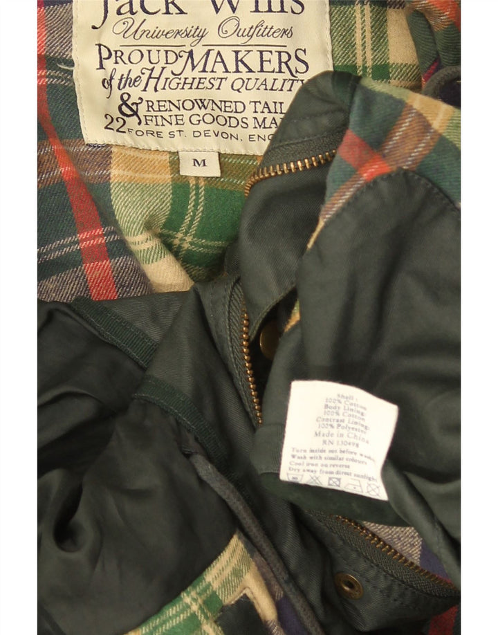 Jack Wills Herre Hooded Utility Jacket UK 38 Medium Green Polyester