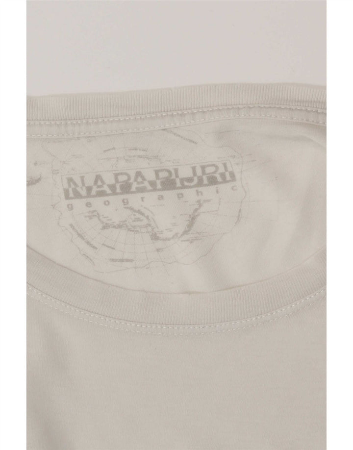 Napapijri Herre Grafisk T-Shirt Top XL Hvid