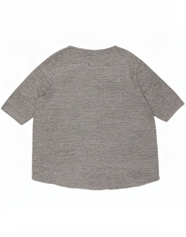 Marks & Spencer Womens Autograph Graphic Top 3/4 ærme UK 26 5XL Grå