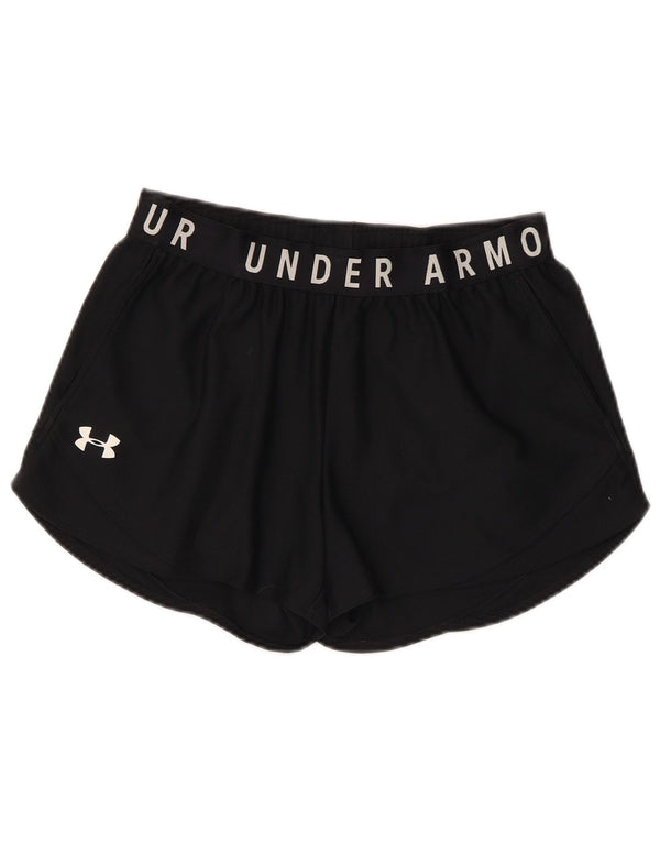 UNDER ARMOUR Dame Heat Gear Graphic Sports Shorts UK 10 Small Black