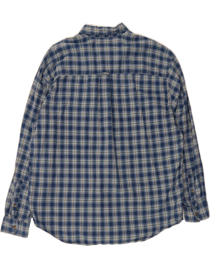 EDDIE BAUER Mens Shirt XL Blue Check Cotton Vintage Eddie Bauer and Second-Hand Eddie Bauer from Messina Hembry 