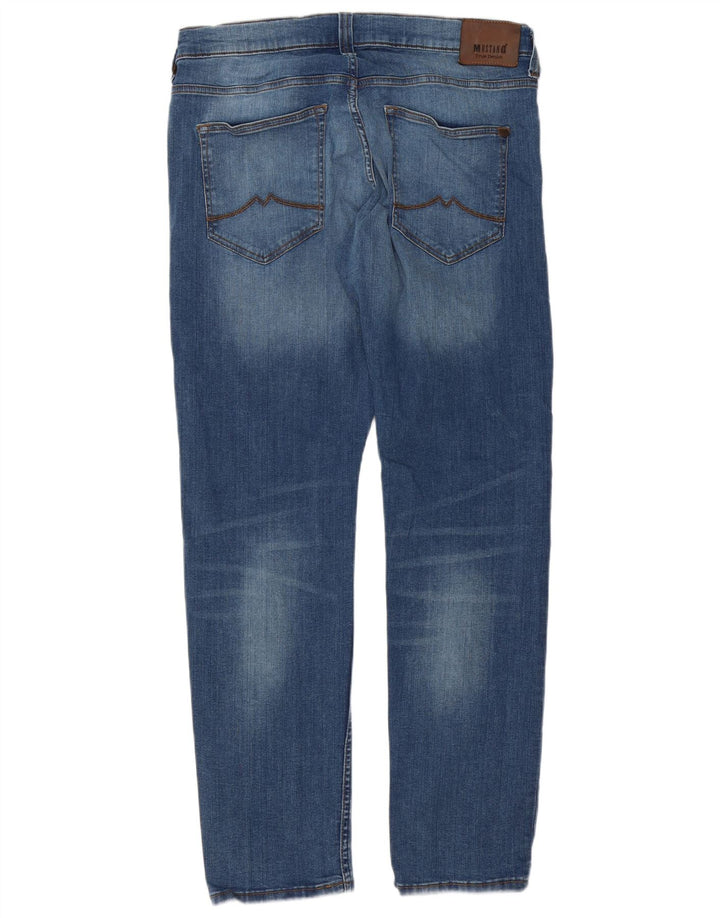 MUSTANG Mens Oregon Tapered Jeans W36 L32 Blue Cotton