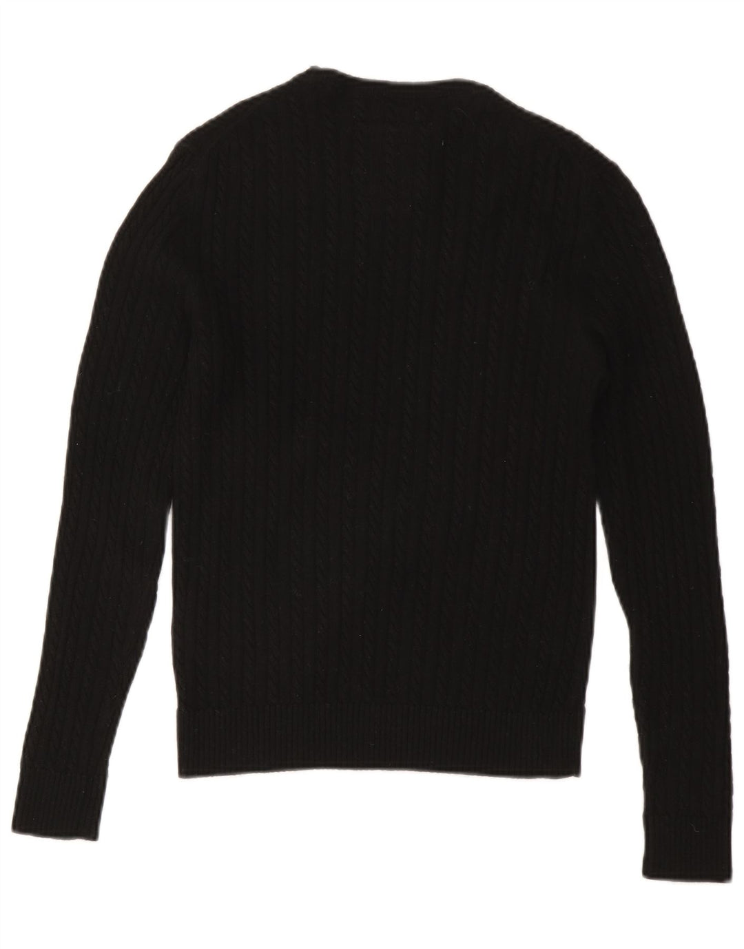 SUPERDRY Dame sweater med rund hals DK 12 Medium Sort Uld