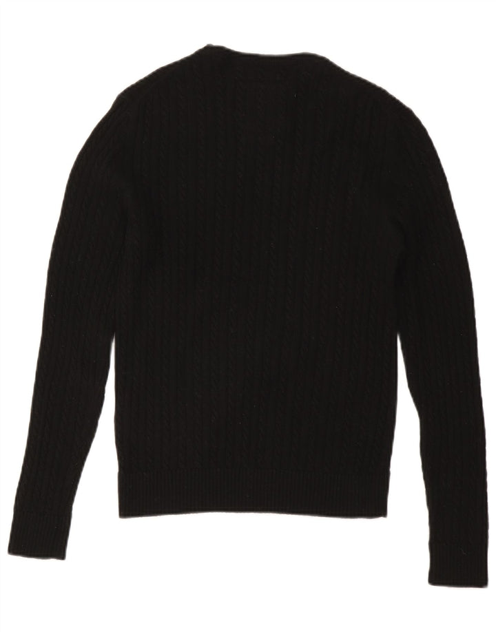 SUPERDRY Dame sweater med rund hals DK 12 Medium Sort Uld