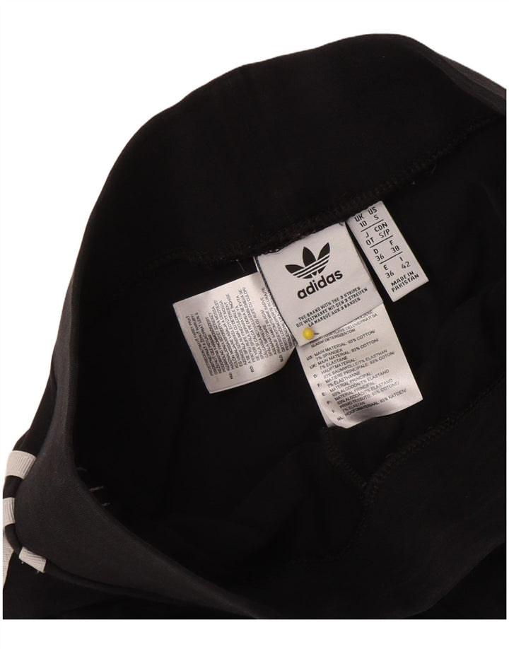Adidas Dame Leggings UK 10 Small Black Bomuld