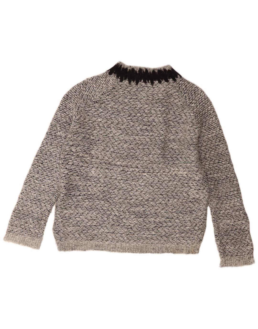 Whistles Dame Crew Neck Jumper Sweater UK 16 Large Grey Flecked Polyester