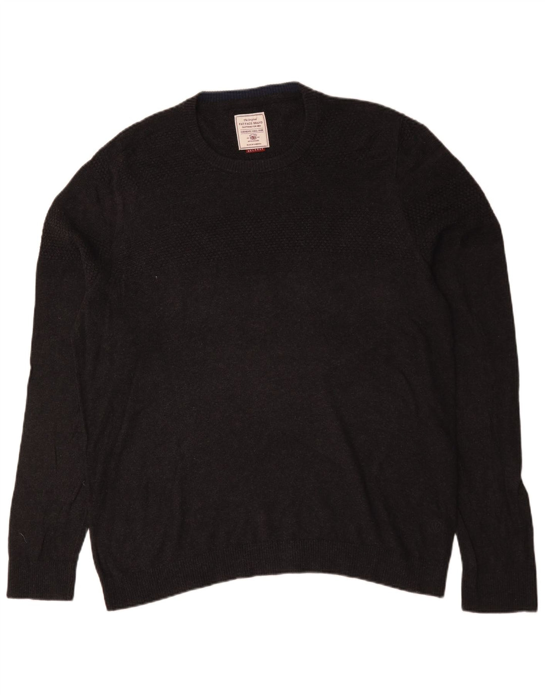 Fedt ansigt herre rund hals sweater 2XL grå bomuld