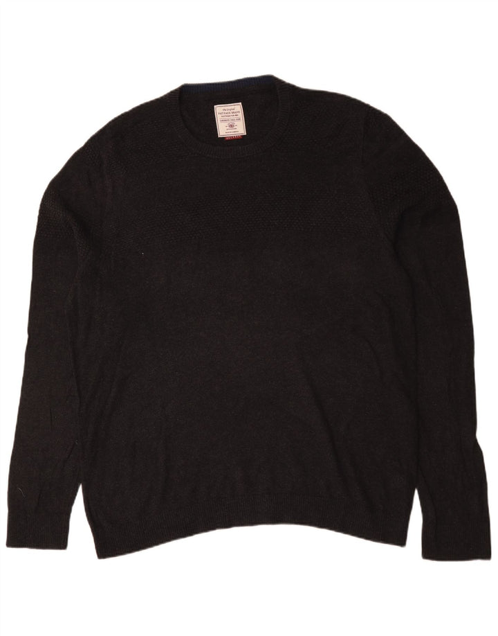 Fedt ansigt herre rund hals sweater 2XL grå bomuld