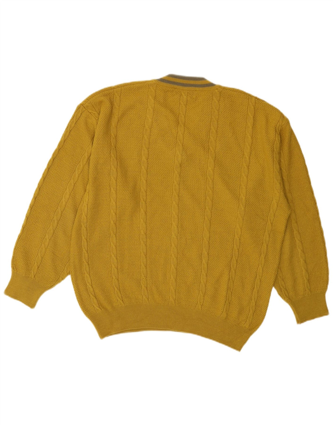 MALAGRIDA Dame Oversized V-hals sweater US 6 Medium Gul Uld