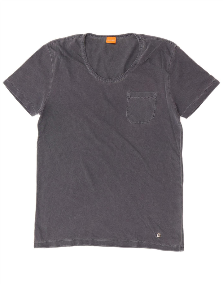 Hugo Boss Herre T-Shirt Top Lille Grå