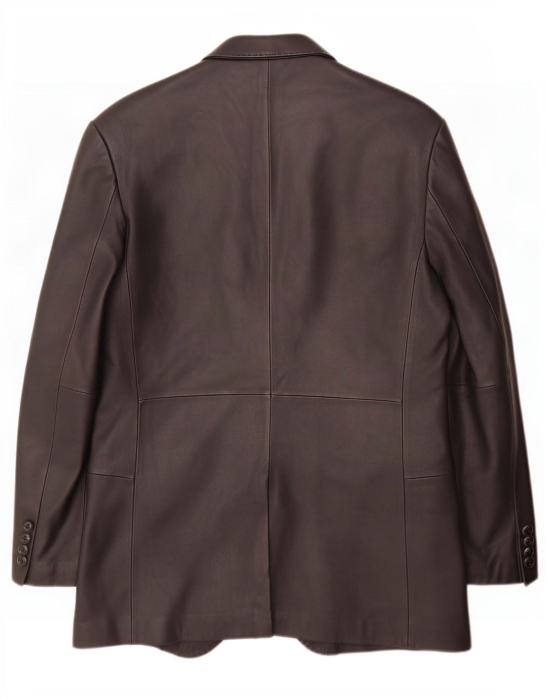 Ben Sherman Herre 3-knaps læderblazerjakke UK 40 Large Black