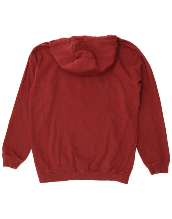 Fila Mens Graphic Hoodie Jumper Medium Maroon Cotton