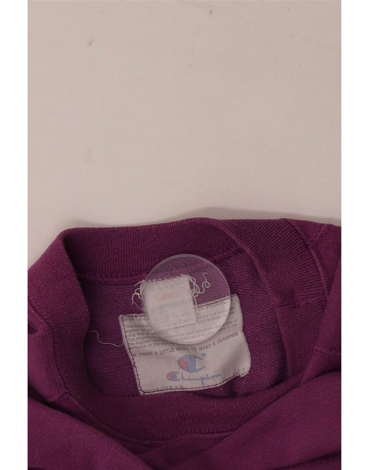 CHAMPION Herre Grafisk Kortærmet Sweatshirt Jumper Stor Lilla