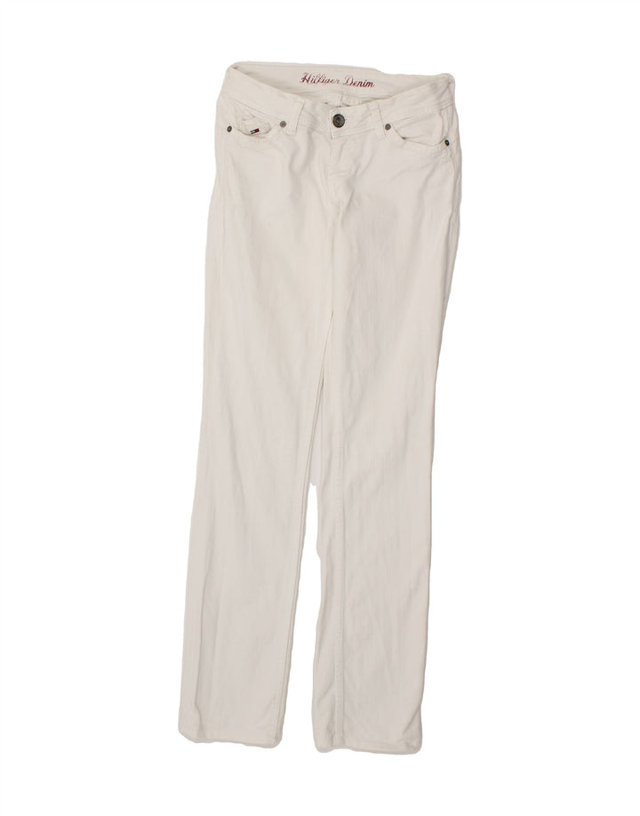 TOMMY HILFIGER Womens Slim Jeans W26 L34 White Cotton Vintage Tommy Hilfiger and Second-Hand Tommy Hilfiger from Messina Hembry 