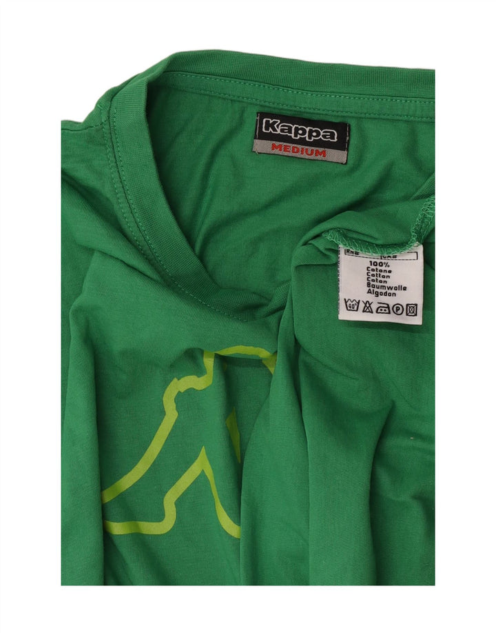 Kappa Herre Grafisk T-Shirt Top Medium Grøn Bomuld