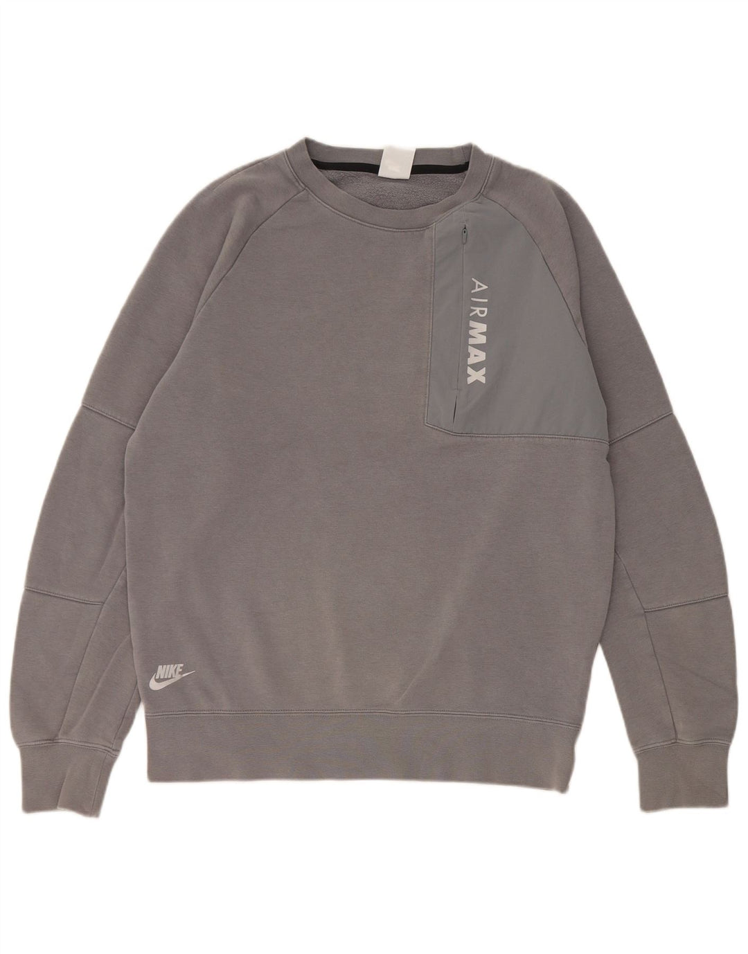 Nike Herre grafisk sweatshirt Jumper Medium Grå Bomuld