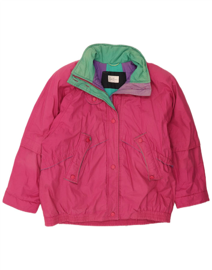 Betty Barclay Dame Oversized Skijakke UK 16 Stor Pink Bomuld