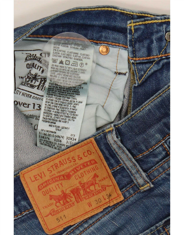 Levi's Dame 511 Slim Jeans W30 L34 Blå Bomuld