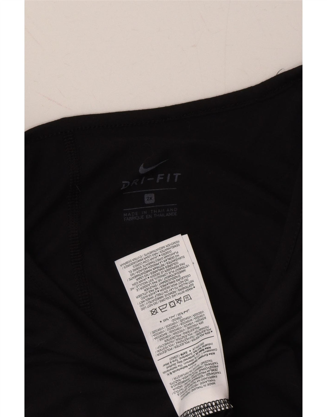 NIKE Mens Dri Fit T-Shirt Top 2XL Black Polyester Vintage Nike and Second-Hand Nike from Messina Hembry 
