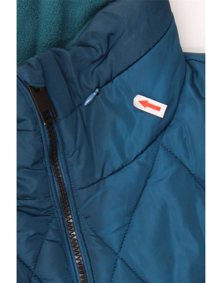 Marks & Spencer Quiltet polstret jakke til kvinder UK 12 Medium Blue Polyester
