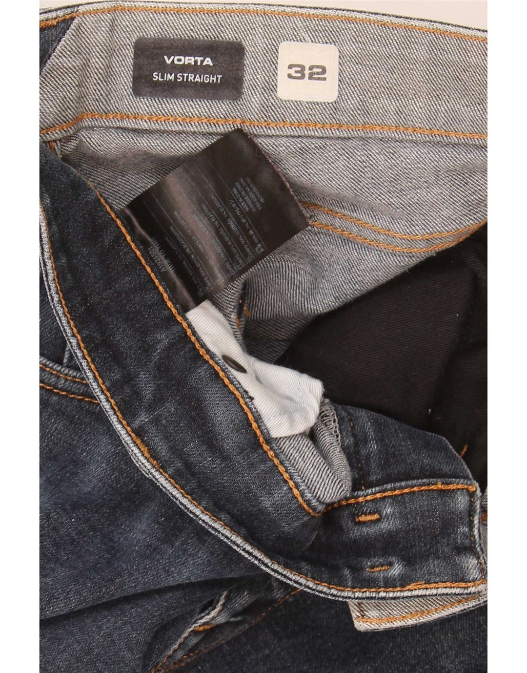 Volcom Herre Vorta Slim Straight Jeans W32 L31 Marineblå Bomuld