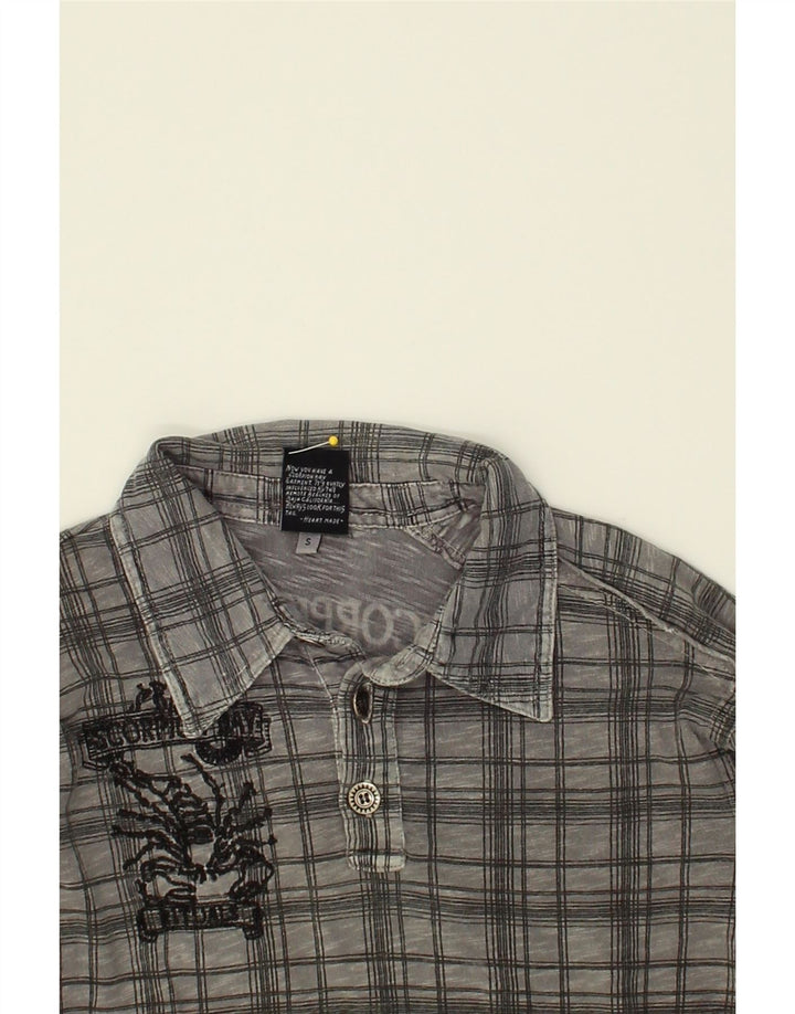 SCORPION BAY Boys Pullover Shirt 8-9 Years Small  Grey Check Cotton Vintage Scorpion Bay and Second-Hand Scorpion Bay from Messina Hembry 