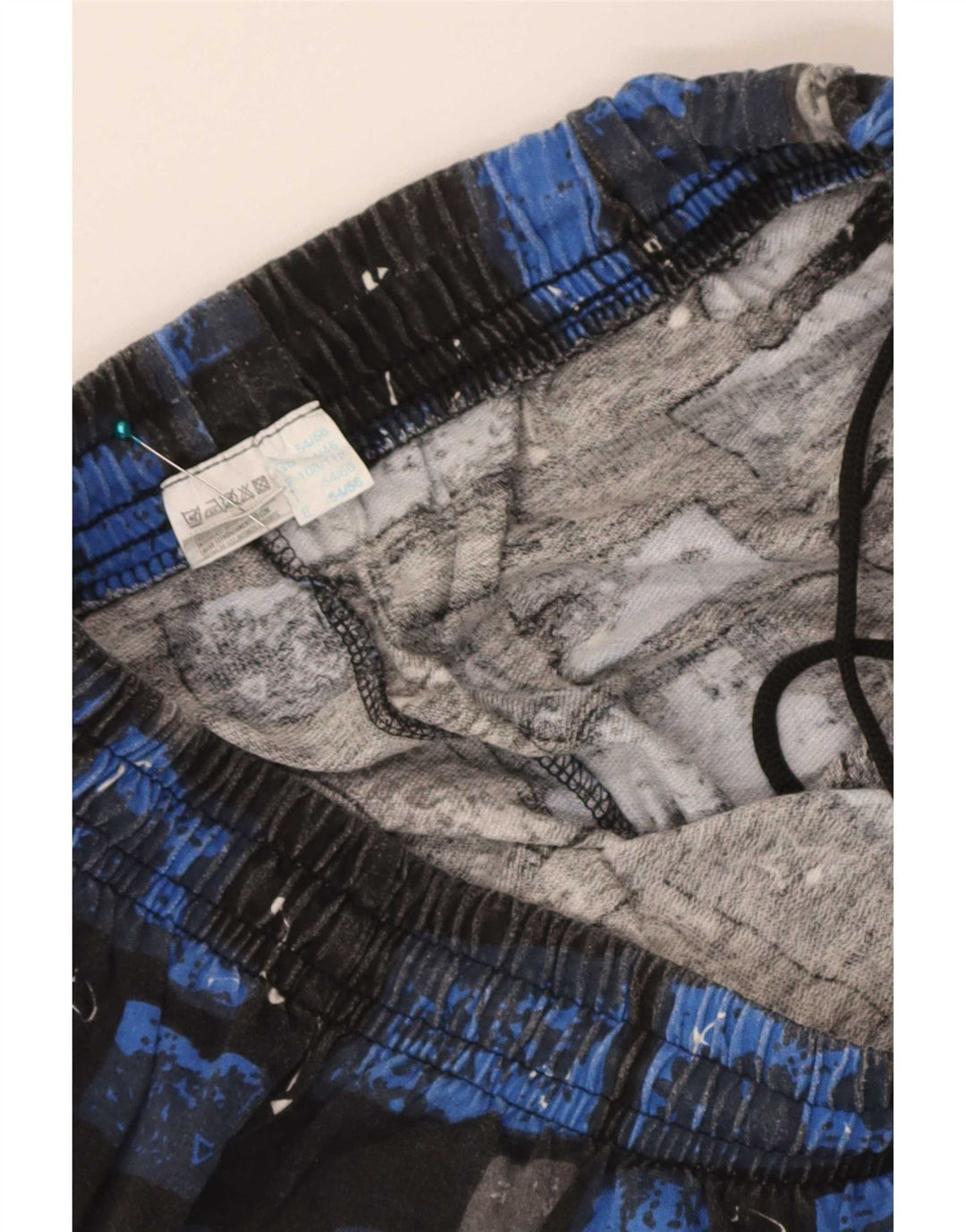 John Baner Herre træningsdragt Bukser UK 44/46 XL Blå Patchwork Bomuld