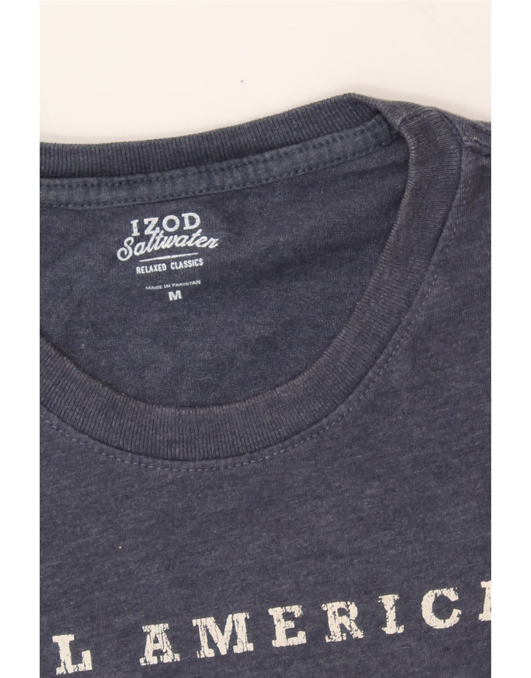 IZOD Mens Relaxed Classics Graphic T-Shirt Top Medium Navy Blue Polyester Vintage Izod and Second-Hand Izod from Messina Hembry 
