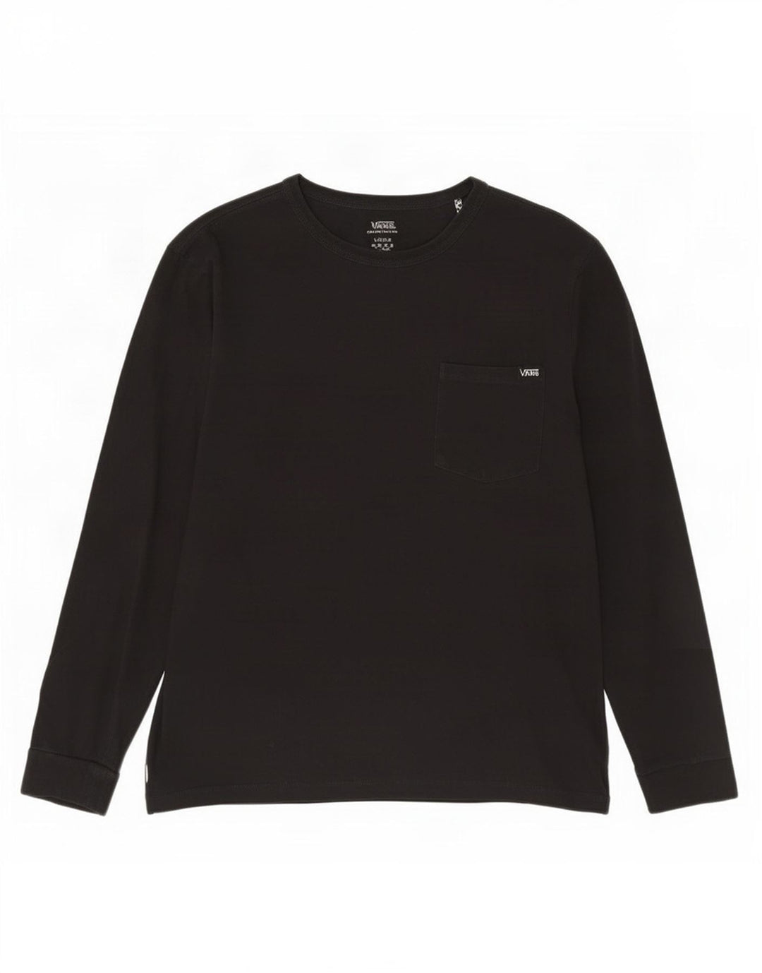 Vans Dame Top Langærmet UK 16 Stor Sort Bomuld