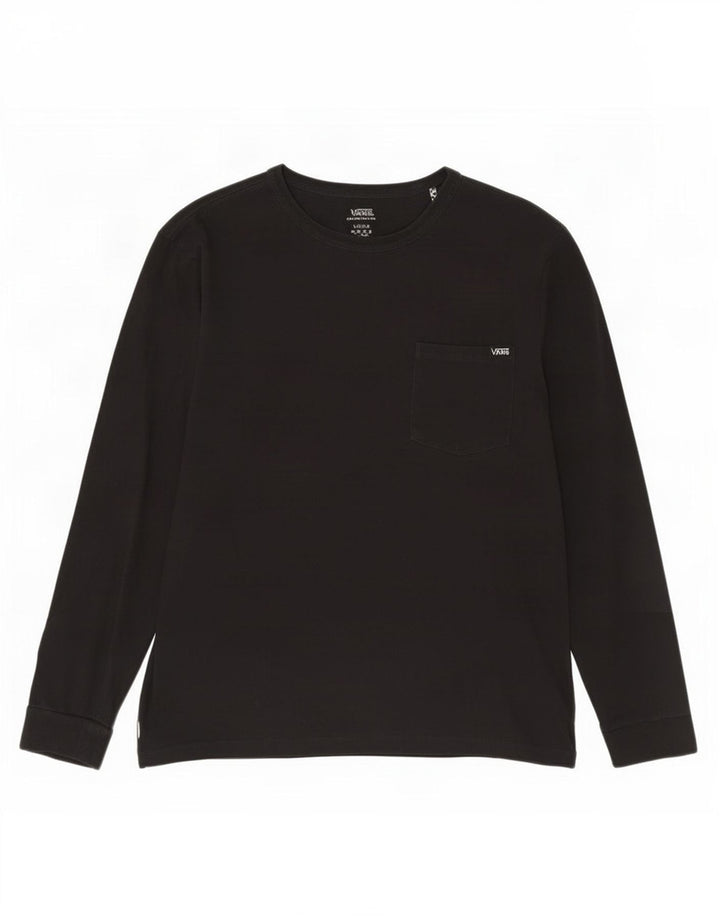 Vans Dame Top Langærmet UK 16 Stor Sort Bomuld