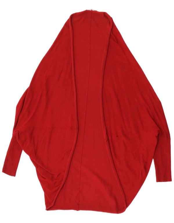 Zara Dame Poncho Cardigan Sweater UK 14 Medium Maroon