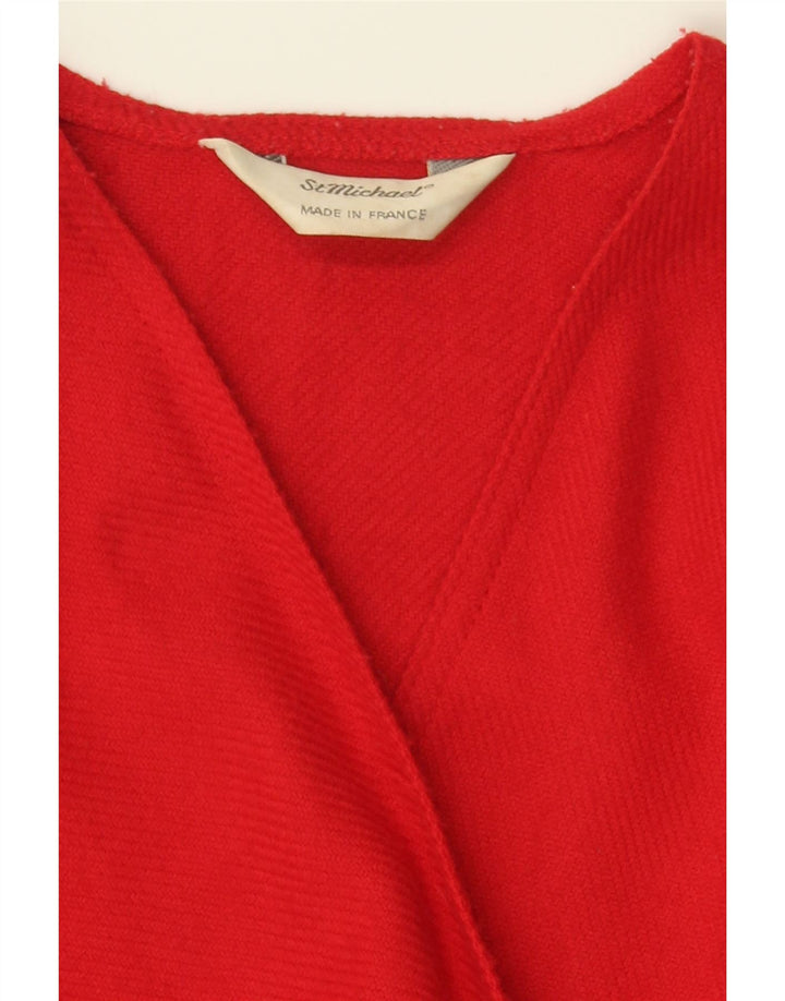 VINTAGE Womens Poncho Jumper One Size Red Vintage Vintage and Second-Hand Vintage from Messina Hembry 