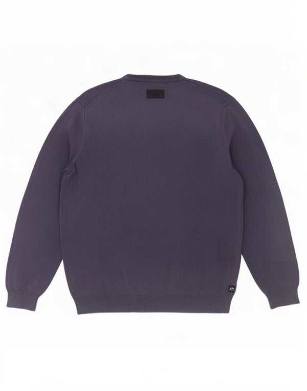 Henry Cottons Herre sweater med rund hals XL marineblå bomuld