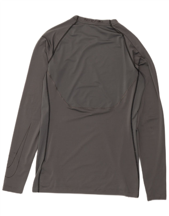Nike Herre Dri Fit Top Langærmet Medium Grey Polyester
