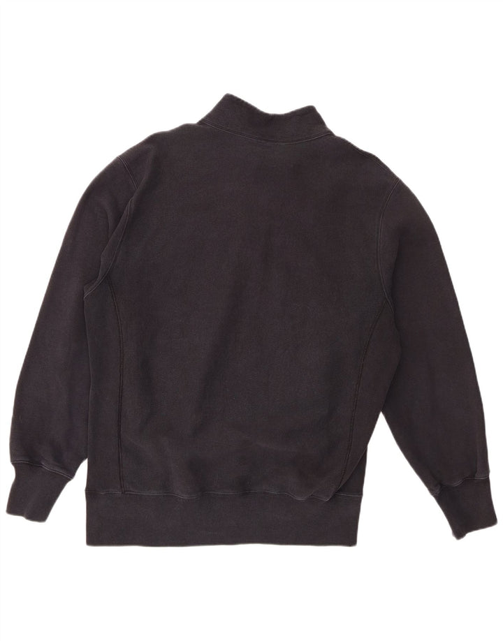Champion Herre Zip Neck Sweatshirt Jumper 2XL Grå Bomuld