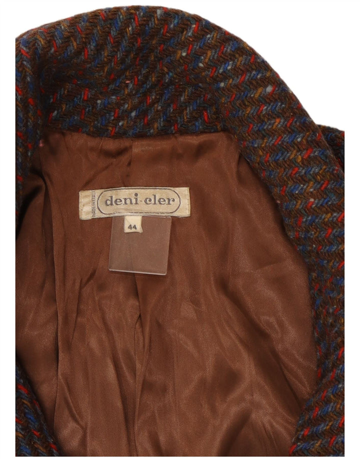 Vintage Dameoverfrakke IT 44 Medium Flerfarvet Flecked