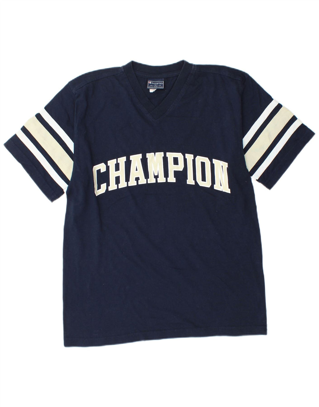 CHAMPION Grafisk T-shirt top til mænd, lille marineblå colourblock bomuld