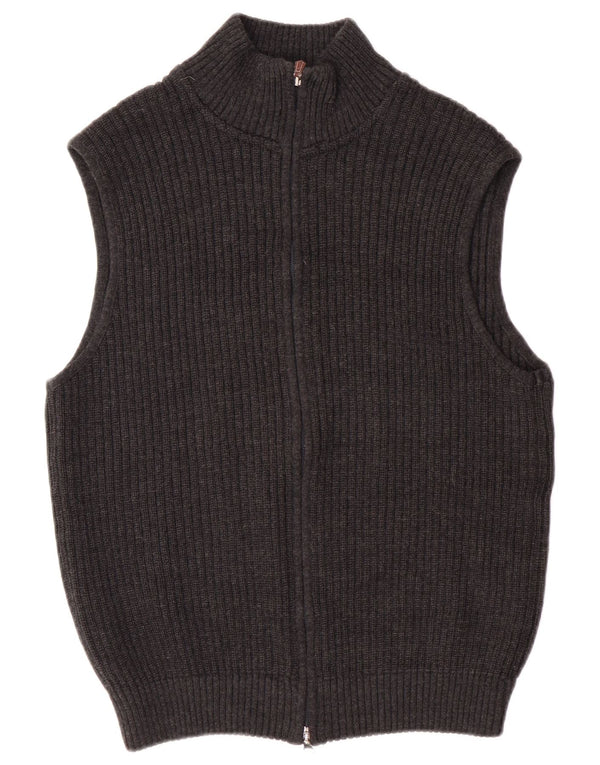 Bramante Herre Cardigan Sweater Medium Grey Virgin Wool