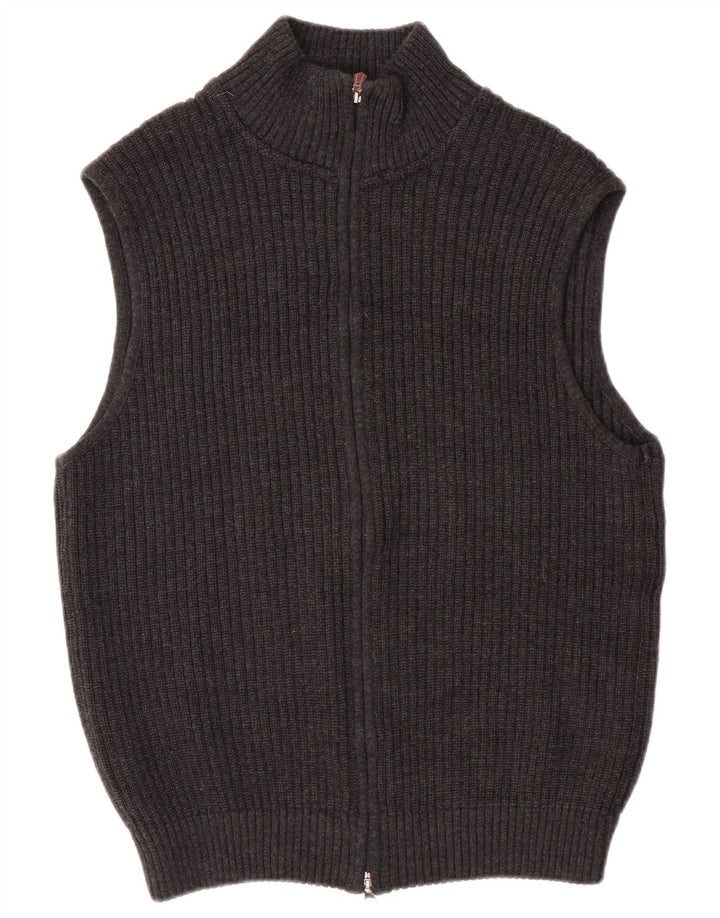 Bramante Herre Cardigan Sweater Medium Grey Virgin Wool