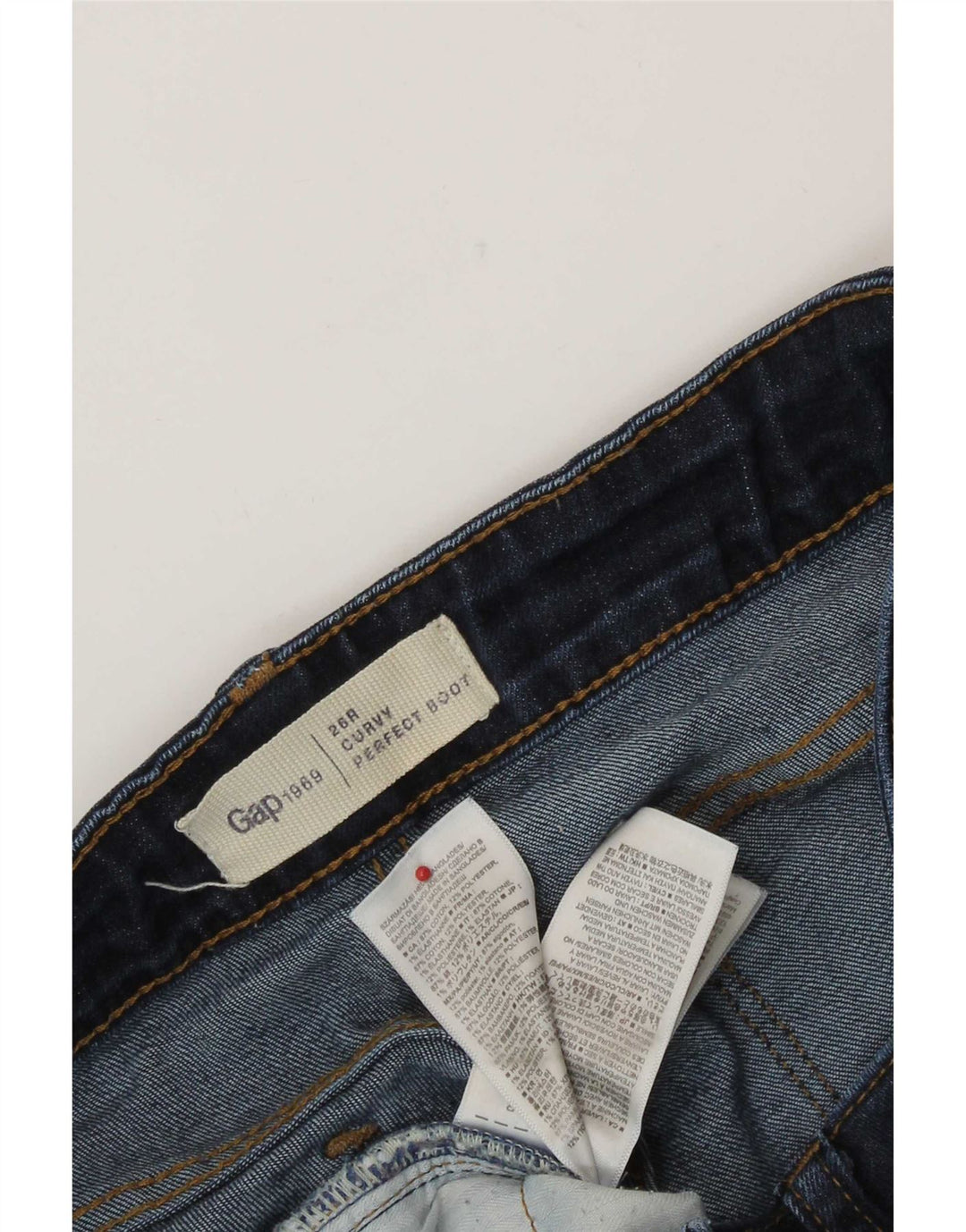 Gap Womens Curvy Bootcut Jeans W26 L30 Marineblå Bomuld