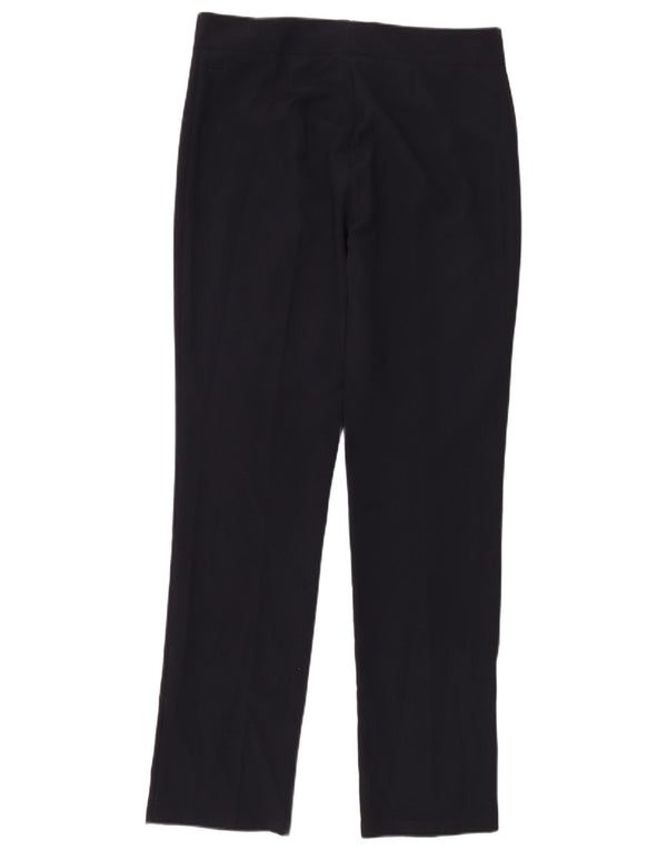 Marks & Spencer Womens Slim Casual Trousers UK 14 Large W32 L33 Navy Blue