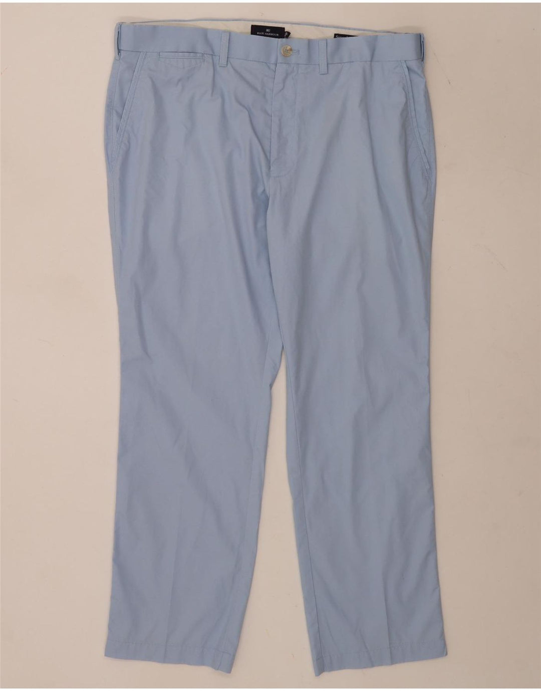 Marks & Spencer Straight Chino-bukser til mænd W38 L29 blå bomuld