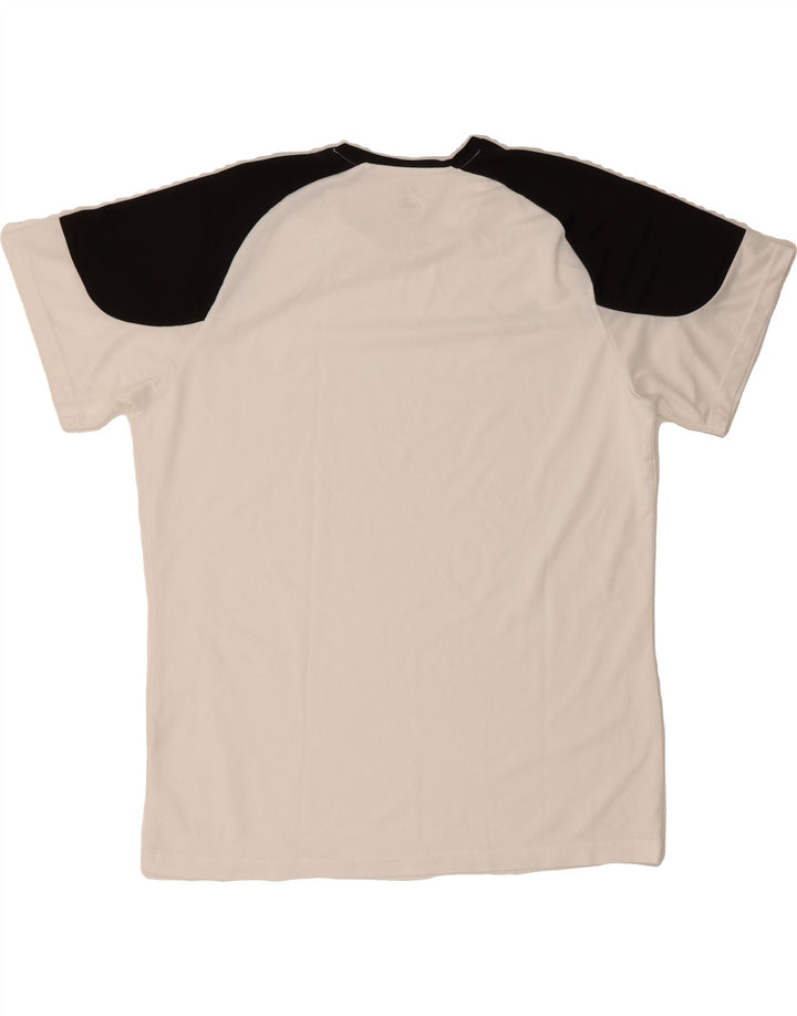 PUMA Mens T-Shirt Top XL White Colourblock Vintage Puma and Second-Hand Puma from Messina Hembry 