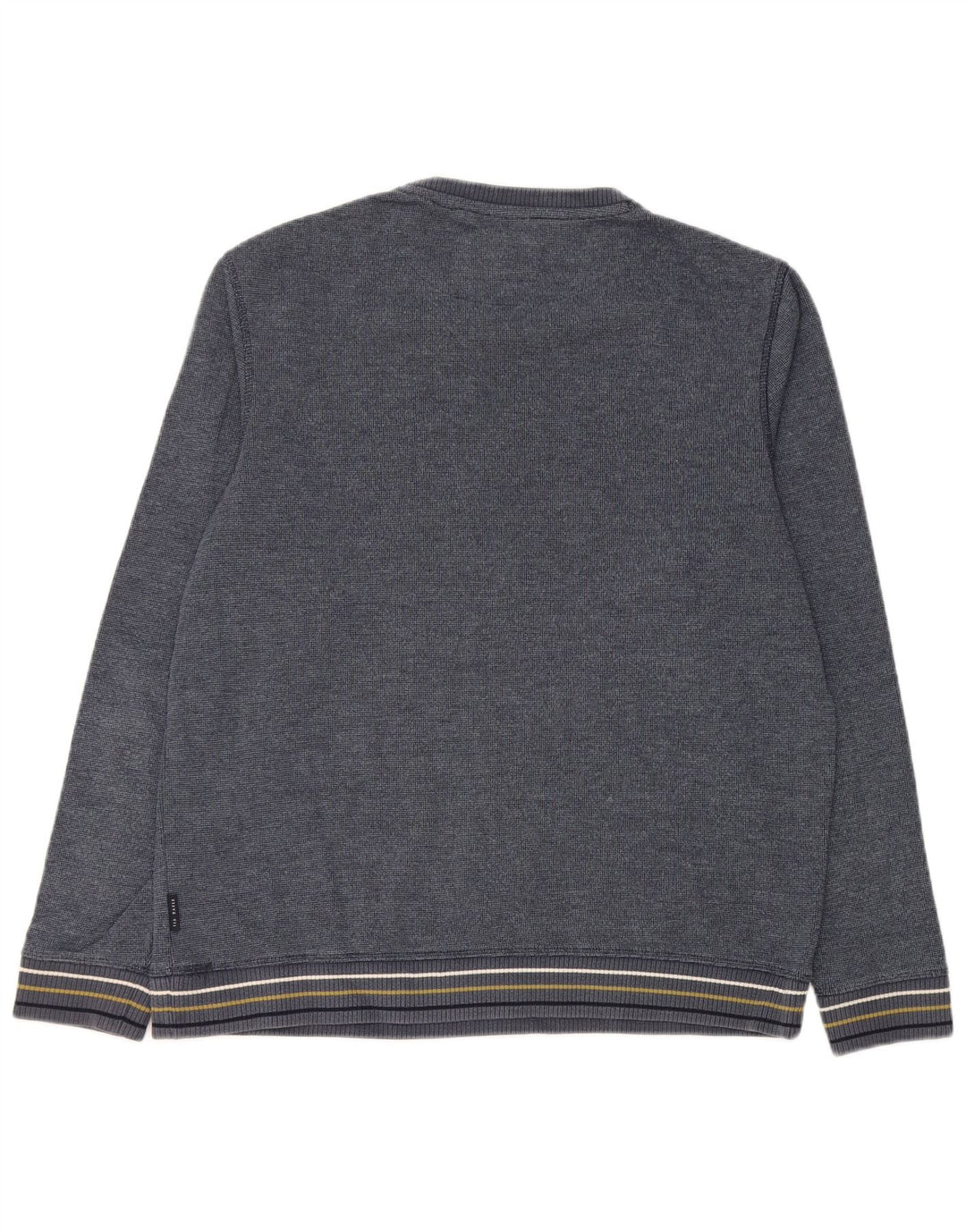 TED BAKER Herre sweater med rund hals str. 4 Stor marineblå bomuld